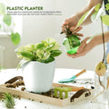 Plant Pots Indoor with Drainage, 5 Pack Multi-Size Planters Set, White Pack of 5 White
