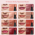 Juwel Cosmetics Frosted Finish Lipstick, Long Wear Moisture-Rich Shades with Natural Minerals, Matte Lipstick Contains Shea Butter, Grapeseed &
