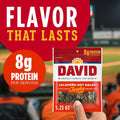 DAVID SEEDS Roasted and Salted Jalapeño Hot Salsa Jumbo Sunflower Seeds, Keto Friendly, 5.25 oz, 12 Pack