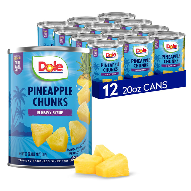 Dole Pineapple Chunks in Heavy Syrup - Dole Canned Fruit - Rich Source of Vitami