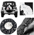 Bigfoot American Flag Camping Spare Tire Cover Wheel Protectors Weatherproof Wheel Covers Universal Fit for Trailer Rv SUV Truck Camper Travel