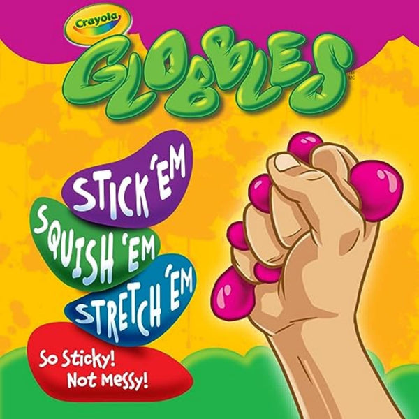 Crayola Globbles Fidget Toy (6ct), Easter Egg Toy & Essential Basket Stuffer, Sticky Stress Ball for Adults & Kids, Squishy Balls, Calming Sensory