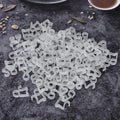 AccEncyc 100 Pcs Outdoor Light Clips Hooks for Outdoor String Lights Gutter Clips for Hanging Christmas Village Accessories 100Pcs Clear