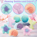 Mermaid Bath Bombs for Kids with Surprise Toys Inside, 8 Pcs Organic Natural Bubble Bath Bombs for Girls,Christmas Birthday Gift for 3 4 5 6 7 8