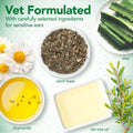 Vet's Best Dog Ear Relief Wash, No-Alcohol, Wax Control, No-Sting, 16 oz | Alcohol-Free Ear Cleanser, Helps Remove Wax & Debris, Controls Odors &