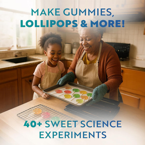Playz Edible Candy Making Science Kit for Kids Ages 8-12 Years Old - Food Science Chemistry Kid Science Kit with 40 Experiments to Make Your Own