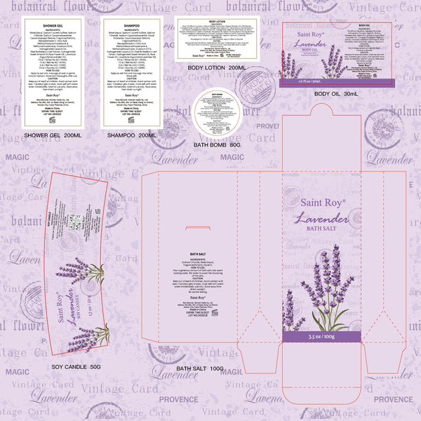 Lavender Bath and Body Gift Basket, Facial Skin Care Set, Spa Kit for Women, Self-Care Relaxation Set, Pamper Kit Self-Care Set, Birthday,