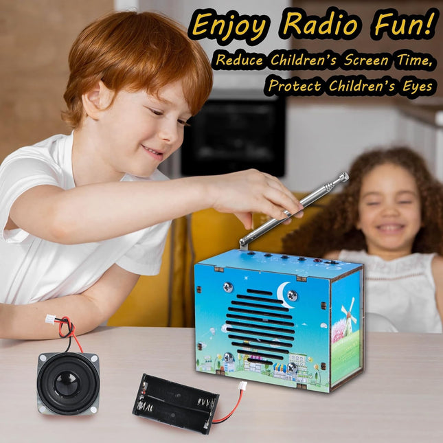Science Kits for Kids Age 8-12 12-14, STEM Kits for Kids Age 8-10, STEM Toys Build Your Own FM Radio Kit, DIY Electronic