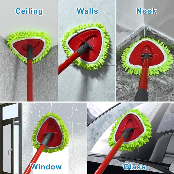 Spin Mop Heads Replacements for Ocedar Easywring 1 Tank System 3 Pack Microfiber Chenille Mop Pad Spin Mop Refill for O Cedar Mop Head Replacement