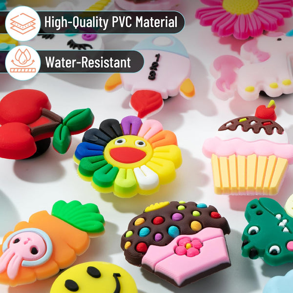 Mr. Pen- Different Charms, 30, 50, 60 Pcs, PVC Random Decoration Charms for Decoration Sweet Candy