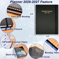 Monthly Planner 2026-2027 (7.4'' x 9.6''), 18 Months Calendar Book from Jul 2026-Dec 2027, 2026 Agenda Planner with Tabs & Pocket, 120GSM Paper,