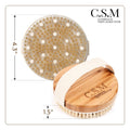 CSM Dry Body Brush - Natural Bristle Exfoliating Brush for Skin Renewal, Lymphatic Support and Circulation Boost - Sustainable Choice Dry Brushing