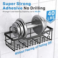 EUDELE Adhesive Shower Caddy, 5 Pack Rustproof Stainless Steel Bath Organizers With Large Capacity, No Drilling Shelves for Bathroom Storage &