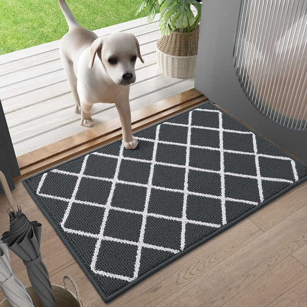 Finchitty Indoor Door Mat, Dirt Resistant and Absorbent, Low-Profile, Non-Slip, Washable Inside Floor Mats for Front Door, Back, and Entrance, 32"