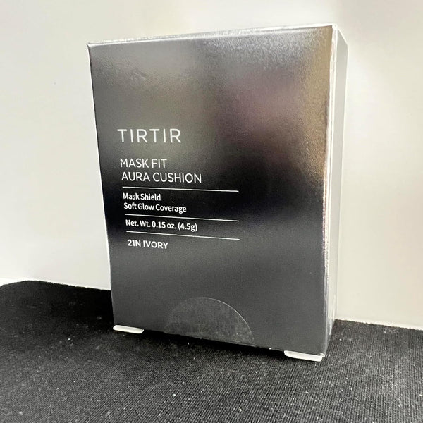 [*Mini Size*] TIRTIR Aura Glow Silver Cushion | Korean Cushion Foundation, (#21N Ivory, 0.15 Fl Oz) 0.15 Fl Oz (Pack of 1) 21N Ivory