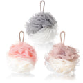 3 Pcs/50G Bath Shower Loofah,Loofah Sponge,Loofah Cloth,Shower Loofahs for Women, Men, Teenager(Pink Grey Lotus)