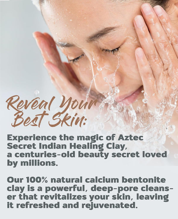Aztec Secret– Indian Healing Clay 16 Oz – Deep Pore Cleansing Facial & Body Mask – The Original 100% Natural Calcium Bentonite Clay – New Version