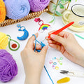 103 PCS Crochet Kit with Crochet Hooks Yarn Set, Premium Bundle Includes 1650 Yards Acrylic Yarn Skeins Balls, Needles, Accessories, Bag, Ideal