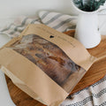 50 Pk Paper Bread Bags for Homemade Bread Gift Giving | Kraft Paper Bread Loaf Bags with Window | Sourdough Bread Bags for Gifting | Tin Tie Tab |