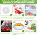 300Pcs Reusable Elastic Food Bowl Storage Covers, Sublaga Bowl Covers, Dish Plate Covers, Alternative to foil, Plastic Wrap,BPA Free
