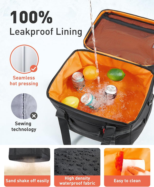TOURIT Cooler Bag 48/60 Cans Insulated Soft Cooler Large Collapsible Cooler Bag 32/40L Lunch Coolers for Picnic, Beach, Work, Trip