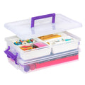 IRIS USA 9 Qt. Plastic Storage Bins with Lids, 1 Pack, Craft Storage Container, Sensory Bin, Organizing Containers for Home, Office & Art