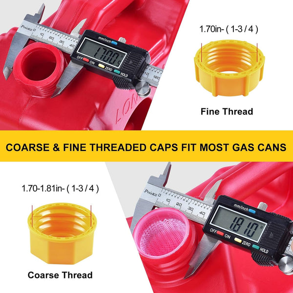 Gas Can Spout Replacement Kit, Gas Can Nozzle Replacement (2 Kit-Yellow) All gaskets are installed and ready to use upon receipt. For 1/2/5/10