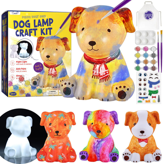 Paint Your Own Dog Lamp Kit, Art Supplies Arts & Crafts Kit, Painting Kit for Ki