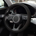 KAFEEK Elastic Stretch Steering Wheel Cover,Warm in Winter and Cool in Summer, Universal 15 inch, Microfiber Breathable Ice Silk, Anti-Slip,
