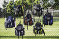 Rawlings | SAVAGE Backpack Equipment Bag | T-Ball/Youth Baseball & Softball | Multiple Styles Black / Silver