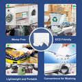 Laundry Detergent Sheets 200 Sheets, Fragrance-Free, Eco-Friendly, Plastic-Free, Hypoallergenic, Liquidless Washing Supplies for Dorm Travel