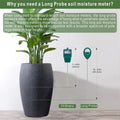 XLUX 2 Pack Long Probe Plant Soil Moisture Meter, Battery-Free 1 40CM-2 Pack
