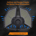 KERNOWO LED Garage Lights, 140W 18500 Lumens Garage Ceiling Lighting, 6000K Daylight with Deformable Three Panels Light Fixture E26/E27 Triple