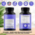 Sleep Aid Support Supplement - Melatonin Free Formula with Magnesium, Valerian, Chamomile, Apigenin, Helps Restful Sleep and Relaxation, No