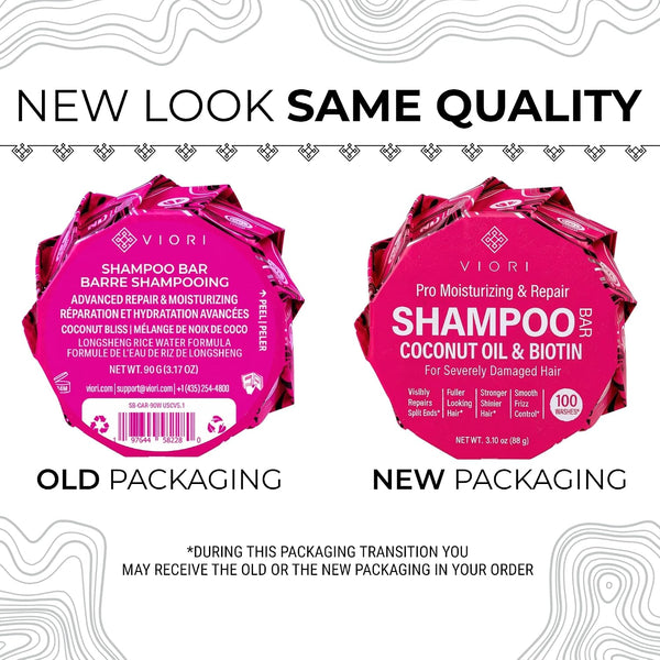 Viori Coconut Moisturizing & Repair Shampoo Bar - Dry Damaged Hair Coconut 3.1 Ounce (Pack of 1)