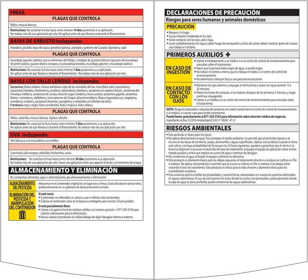 BioAdvanced Fruit, Citrus & Vegetable Insect Control Concentrate - Pest Control for Fruit and Vegetable Gardens - Up to 2 Months Infestation
