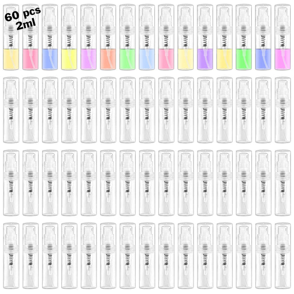 Mini Spray Bottle, Clear Plastic Empty Sample Containers, Fine Mist Perfume Travel Refillable Spray Bottle Perfume Atomizer Small Portable Bottle