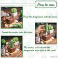 Maxi Cactus, Non-Electric Ceramic Diffusers for Essential Oils and Aromatherapy Fragrance, White Ceramic Diffusers in Car or Desk Office Decor and