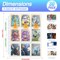 30 Pack 540 Pocket Binder Pages - Double-Sided 9 Pocket Trading Card Sleeves for 3 Ring Binder, Clear Plastic Pages for Sport and Game Cards
