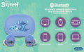 Disney Stitch Wireless Earbuds for Kids, Bluetooth Earbuds with Charging Case