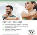 Methylated Multivitamin (Methylated and Activated Vitamins Only - Methylated B Complex with Trimethylglycine (TMG) and Methylfolate)(Non-GMO,