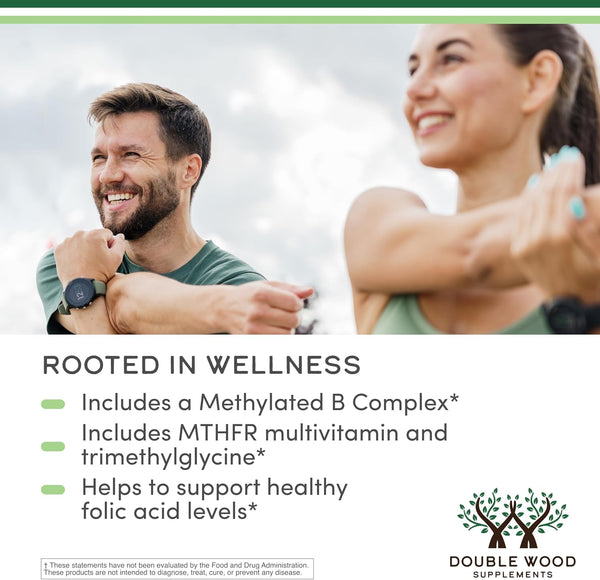 Methylated Multivitamin (Methylated and Activated Vitamins Only - Methylated B Complex with Trimethylglycine (TMG) and Methylfolate)(Non-GMO,
