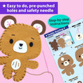 KRAFUN Unicorn Sewing Keyring Kit for Kids Age 7 8 9 10 11 12 Learn Art & Craft, Includes 6 Stuffed Animal Bear, Dog, Rabbit, Raccoon, Owl Dolls,