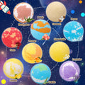10 Pack Galaxy Bath Bombs for Kids with Surprise Toys Inside Organic Bubble Bath Bombs with Solar System Gemstones Easter Christmas Birthday Gift