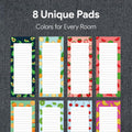 8 Large Magnetic Notepads – Big Notepads for Grocery List, Shopping List, To-Do List, Reminders -Strong Magnetic Back- Memo Pads with Realistic