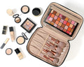 NISHEL Large Makeup Bag Organizer, Double Layer Cosmetic Travel Case Black Large