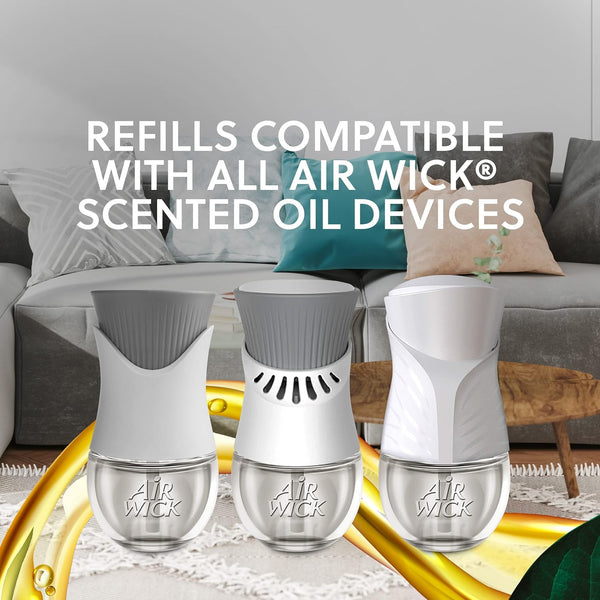 Air Wick Plug In Scented Oil Warmer | White | Essential Oils | 1 Count | Pack of 2