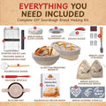 Complete Sourdough Bread Starter Kit, Glass Sourdough Starter Jar Kit & Tons of Sourdough Bread Baking Supplies - Sourdough Starter Kit Includes