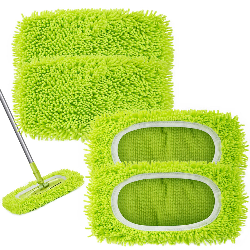 Reusable Dry Sweeping Cloths Microfiber Wet Mop Pads Compatible with Swiffer Sweeper Mop Replacement Sweeping Mopping Pad Refills for Hardwood