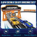Slot Car Race Track Sets for Boys, Race Car Track with 2 High-Speed Slot Cars, Battery or Electric Car Track, Dual Racing Game Lap Counter Track